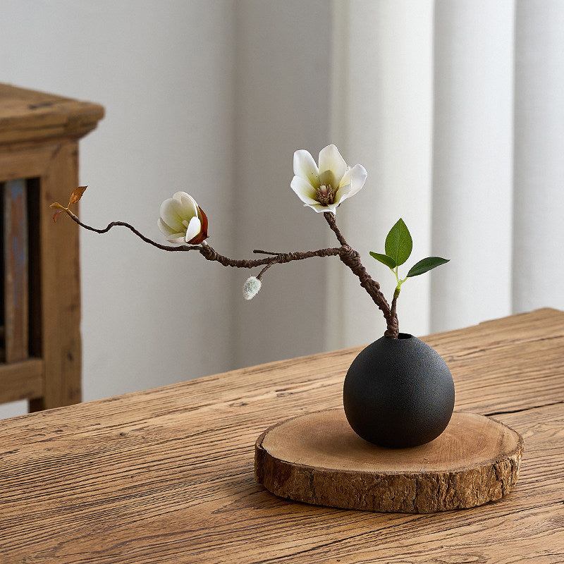 Zen Ceramic Scent Diffuser Elegant Long-lasting Floral Vase for Home