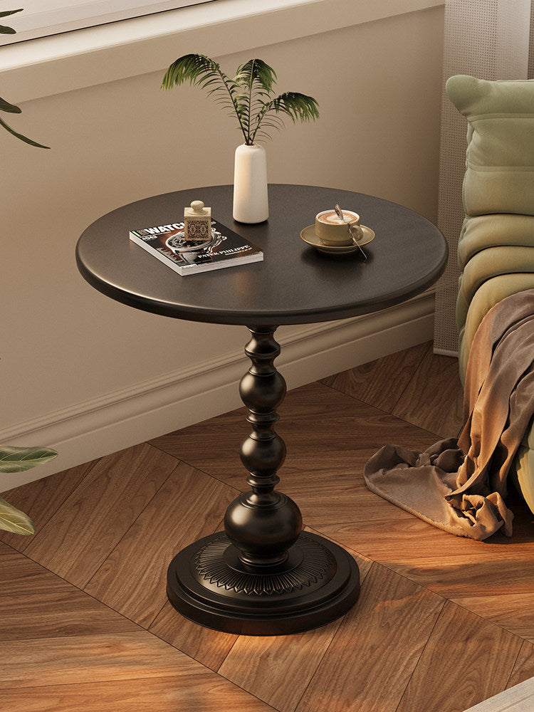 Vintage Luxury Sofa Side Table Iron Coffee Table Balcony Bedroom Round