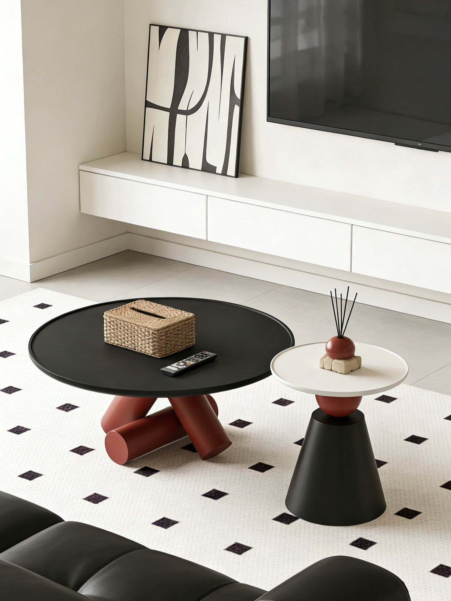 Luxury Creative Coffee Table Small Living Room Italian Minimalist Design