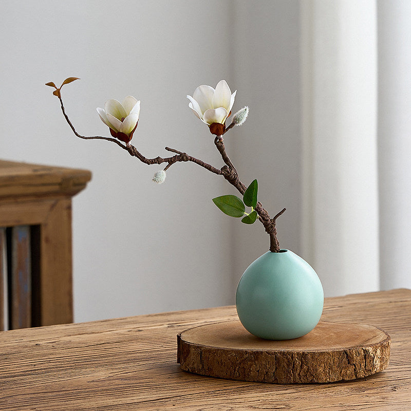 Zen Ceramic Scent Diffuser Elegant Long-lasting Floral Vase for Home