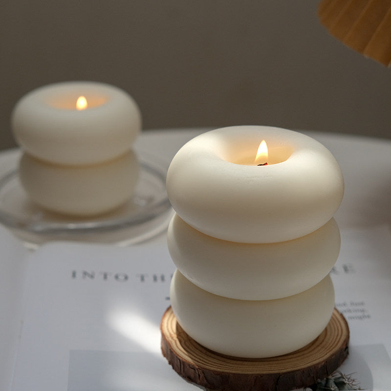 Romantic Donut Scented Candle Smokeless Creative Home Decor Gift