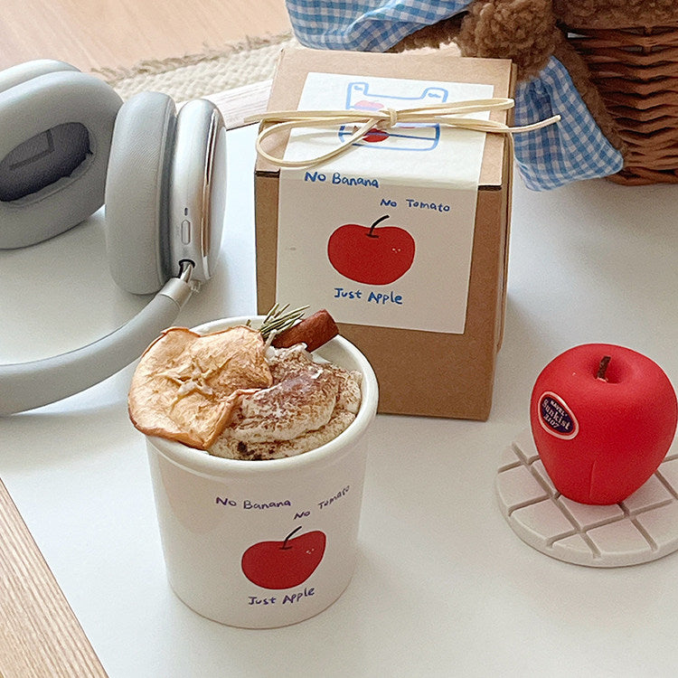 Handmade Cinnamon Baked Apple Latte Candle Gift Box for Best Friend
