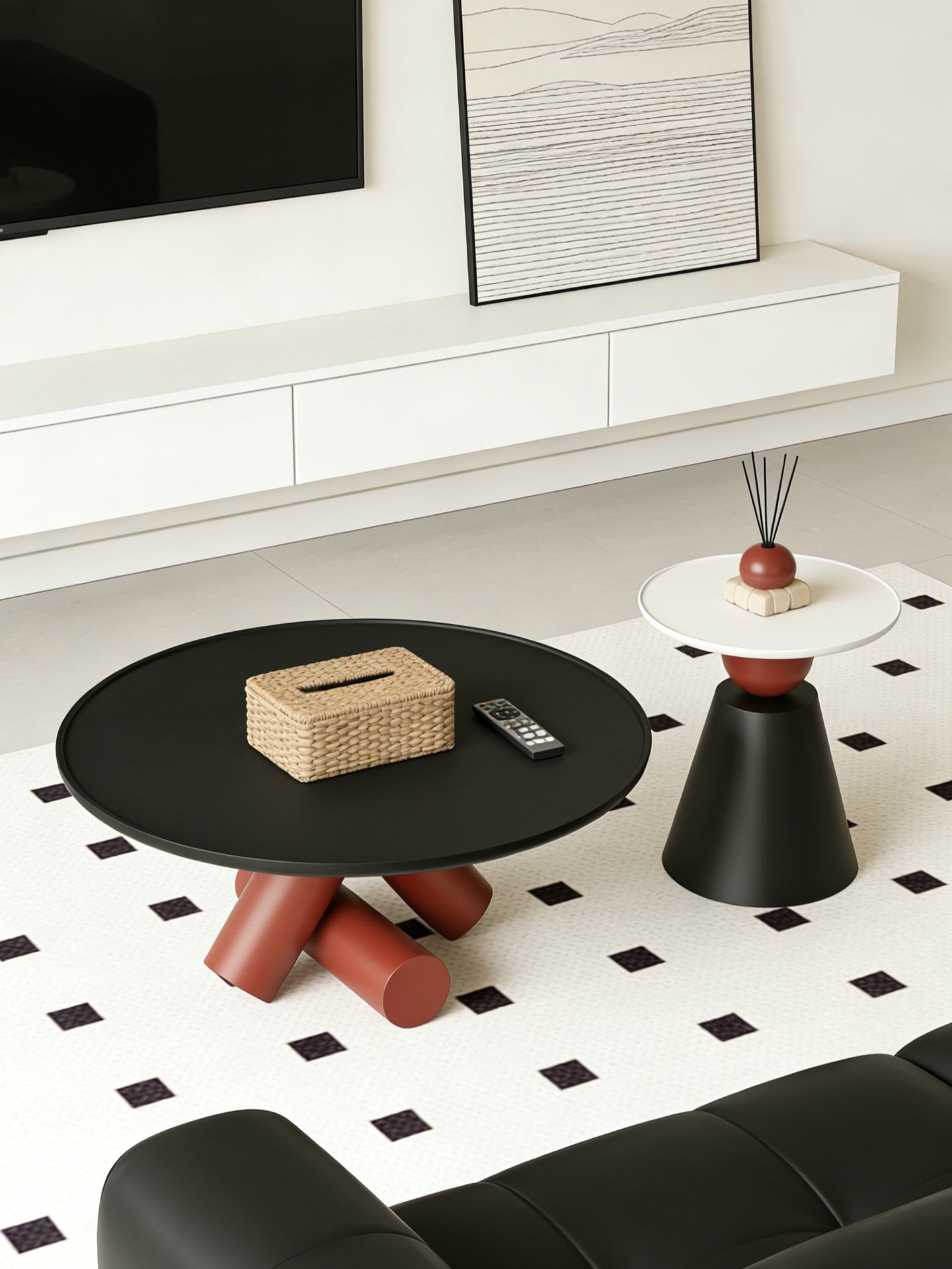 Luxury Creative Coffee Table Small Living Room Italian Minimalist Design