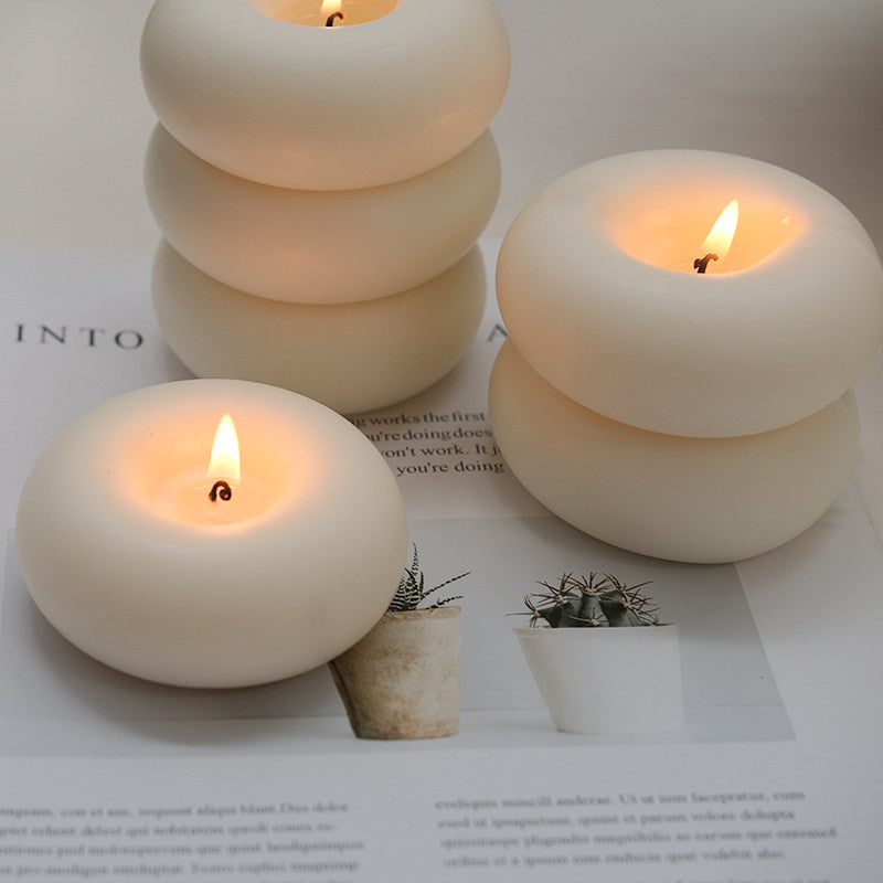 Romantic Donut Scented Candle Smokeless Creative Home Decor Gift