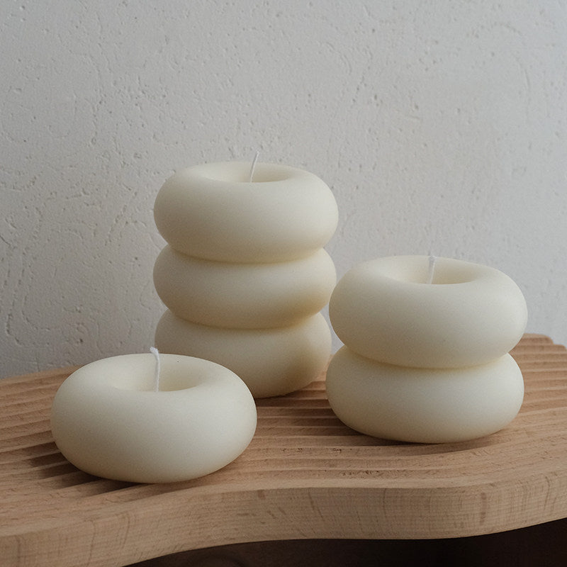Romantic Donut Scented Candle Smokeless Creative Home Decor Gift