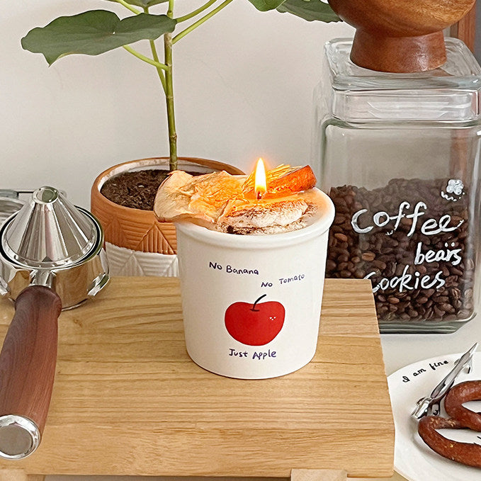 Handmade Cinnamon Baked Apple Latte Candle Gift Box for Best Friend