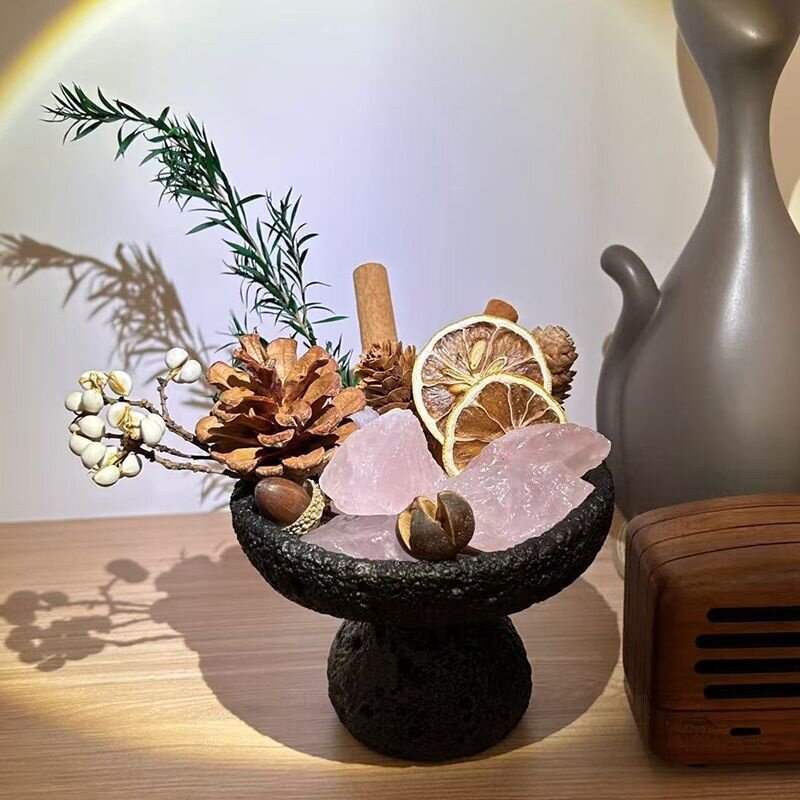 Flameless Aroma Diffuser Scent Stone Natural Dried Flower Home Gift