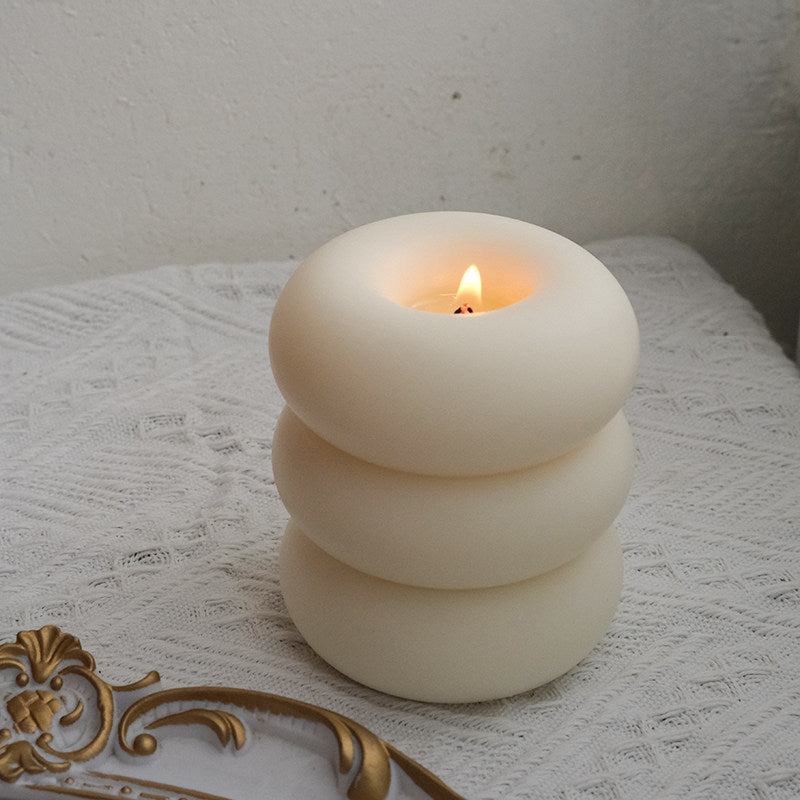 Romantic Donut Scented Candle Smokeless Creative Home Decor Gift