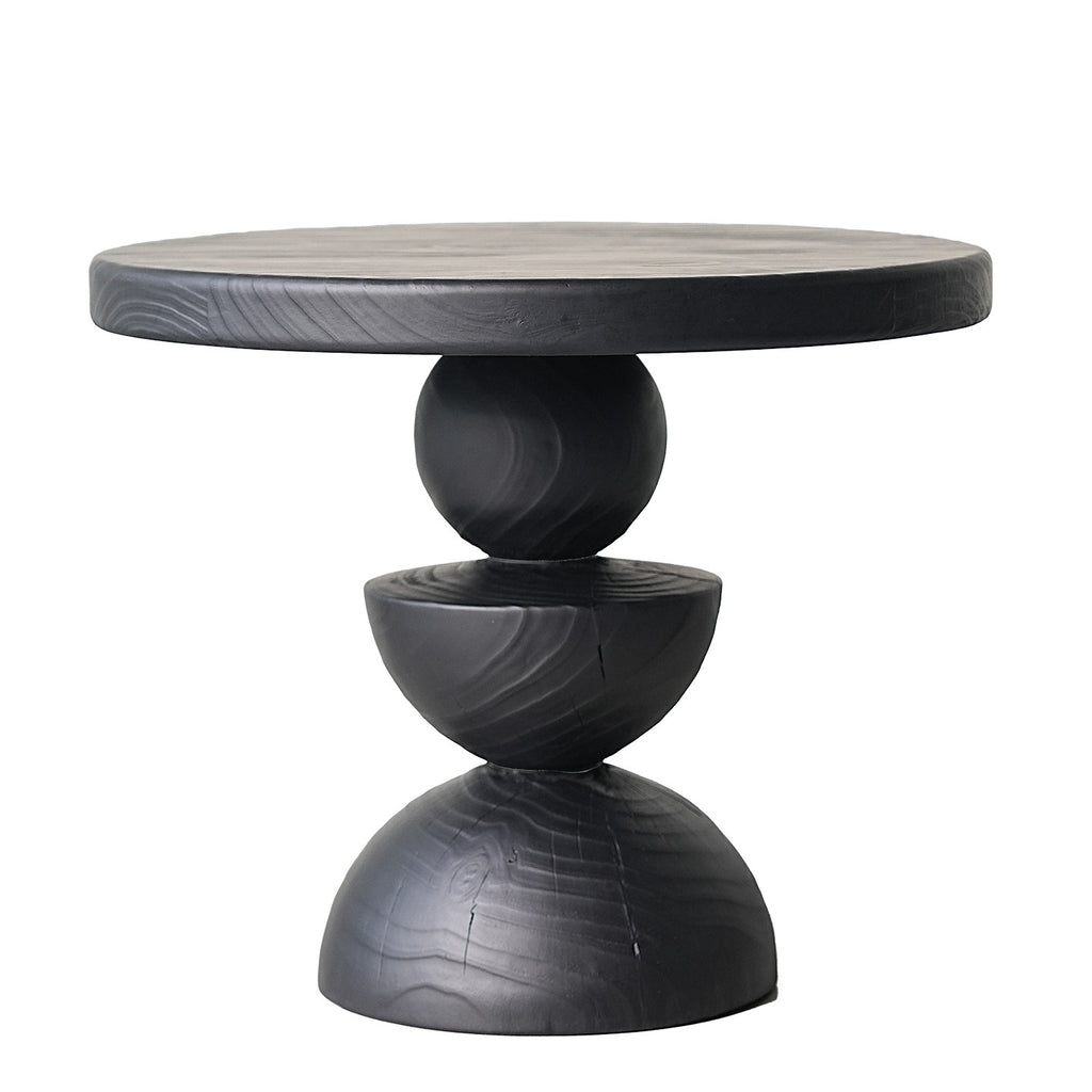 Vintage Black Wood Coffee Table Living Room Sofa Table Balcony Lounge