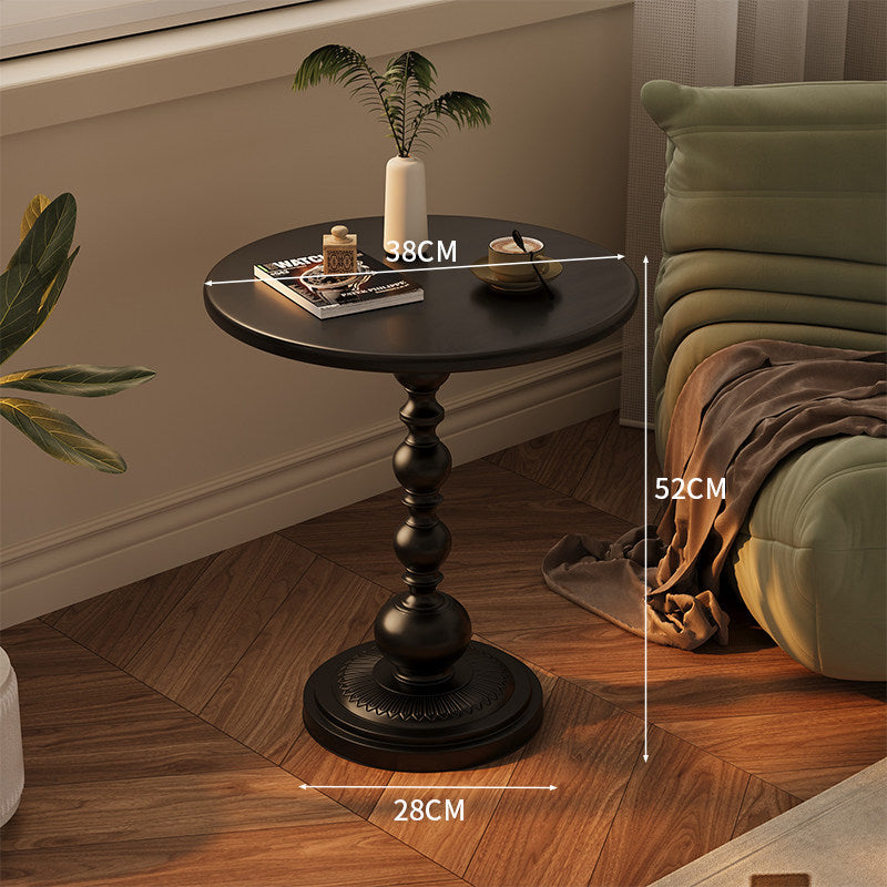 Vintage Luxury Sofa Side Table Iron Coffee Table Balcony Bedroom Round